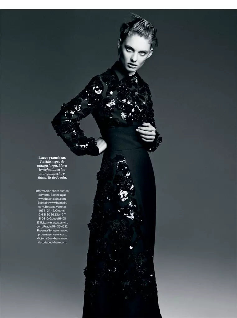 Model Patricia Van der Vliet kanggo David Roemer ing El Pais Semanal