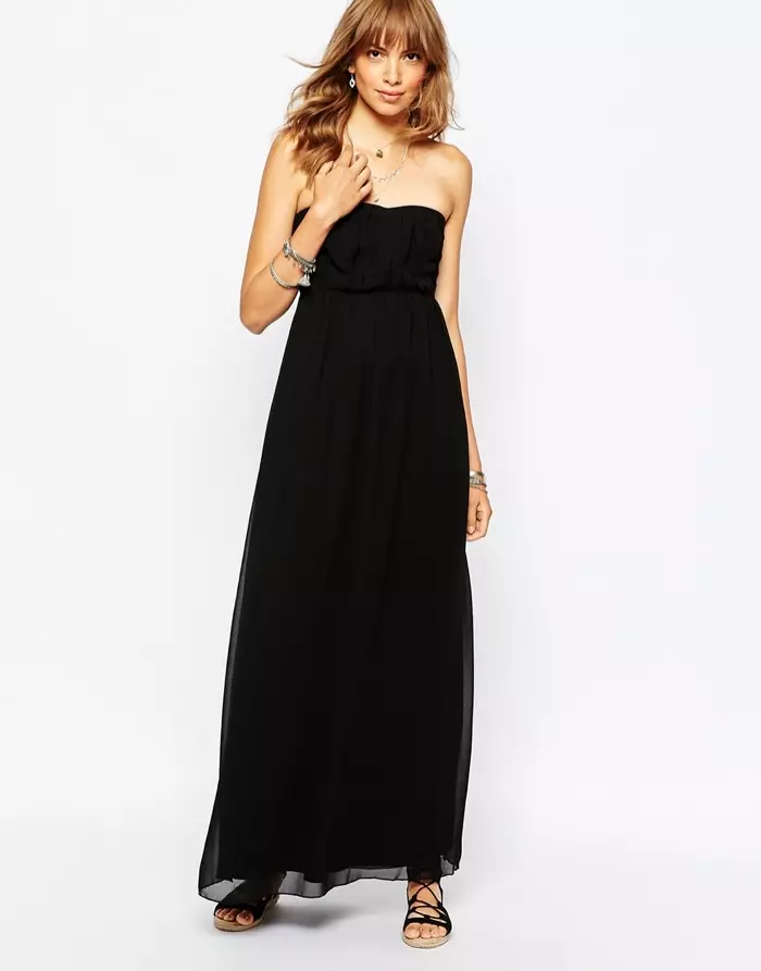 Vila-Bandeau-Maxi-Dress-Black