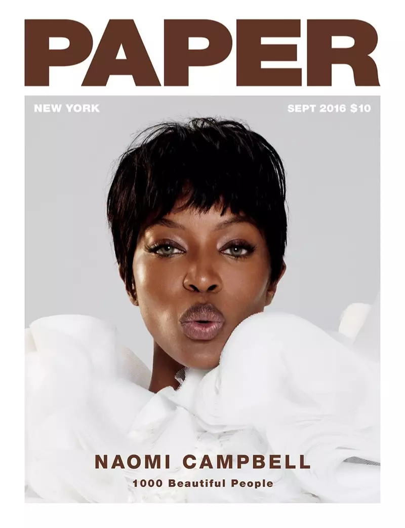 Naomi Campbell su Paper Magazine settembre 2016 Copertina