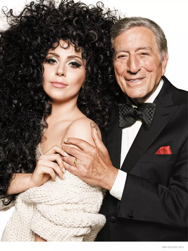 Lady Gaga og Tony Bennett fyrir H&M Holiday 2014 auglýsingaherferð