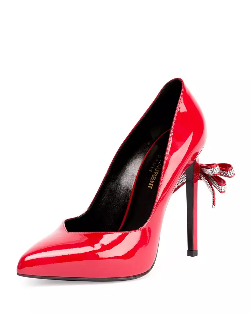 Saint Laurent Patent Bow Back Pump