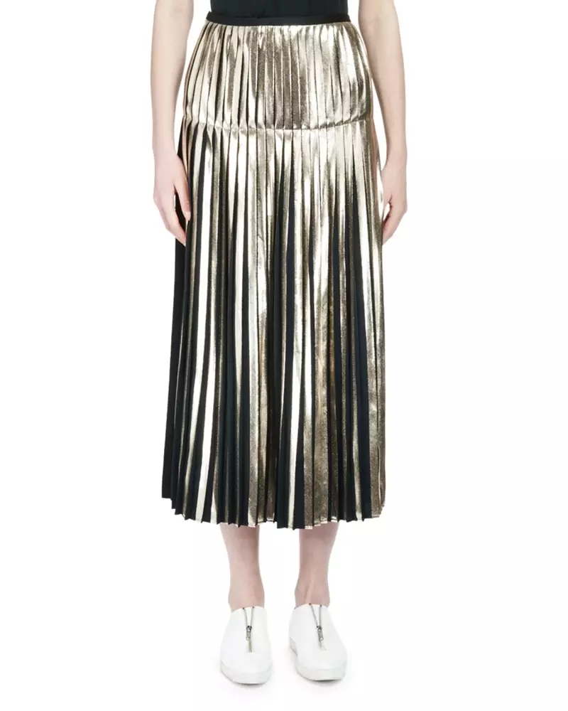 Stella McCartney Metallic Pleated Mini Skirt