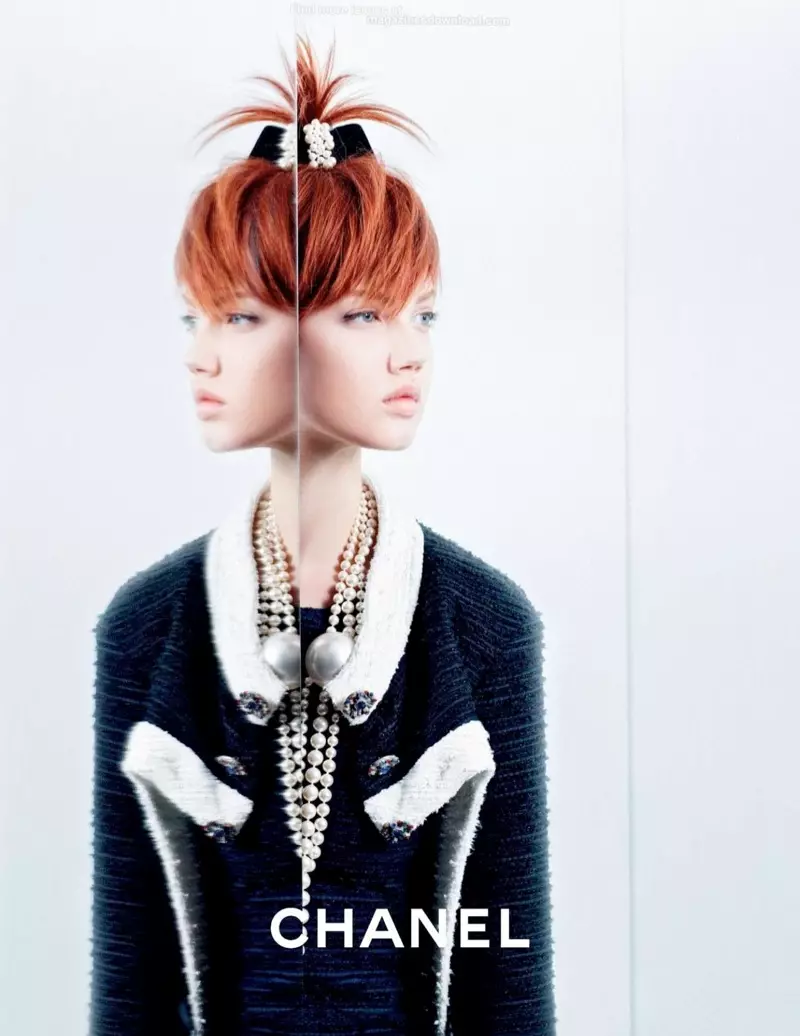 Линдси Уиксон и Саша Лусс в рекламной кампании Chanel Весна/Лето 2014