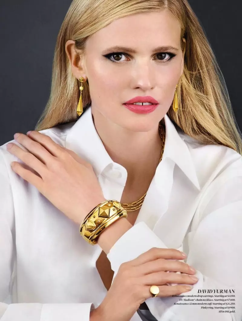 Lara Stone Models Ladylike Looks for Holt Renfrew Magazine