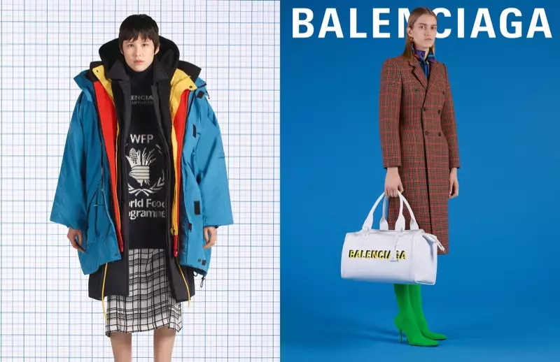 Kennah Lau og Amanda Hermansson står foran Balenciaga høst-vinter 2018-kampanje