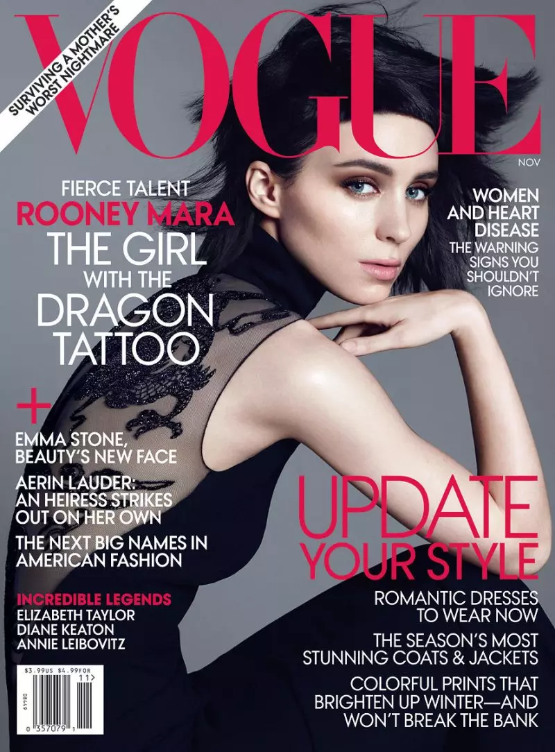 Rooney Mara par Mert & Marcus pour Vogue US novembre 2011