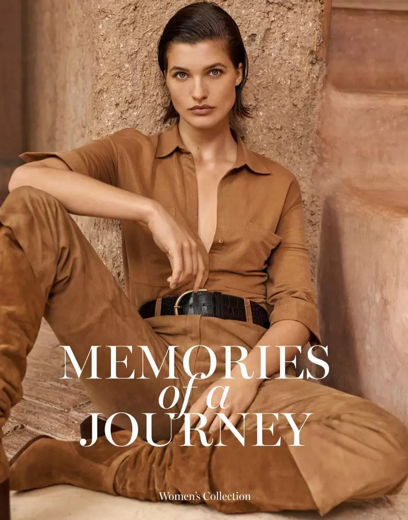 Джулия Ван Ос участва в редакционната статия на Massimo Dutti Memories of a Journey пролетта на 2020 г.