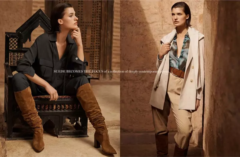 Julia Van Os, Massimo Dutti Memories of a Journey bahar 2020 başyazısının önüne geçti