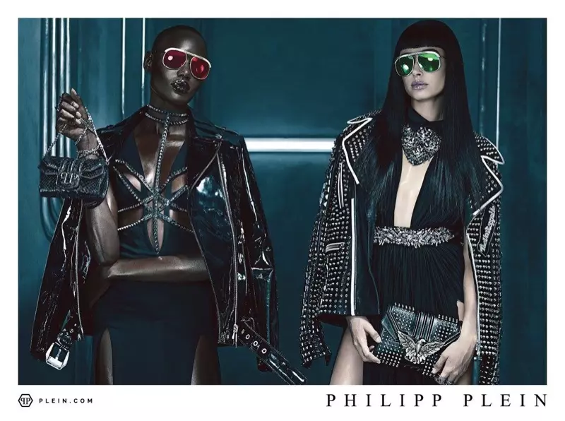 Ajak Deng og Hailey Baldwin leika í herferð Philipp Plein vorið 2016