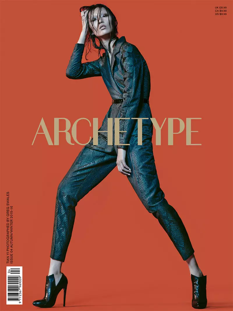 Tian Yi kwenye jalada la Archetype #4 Fall-Winter 2015