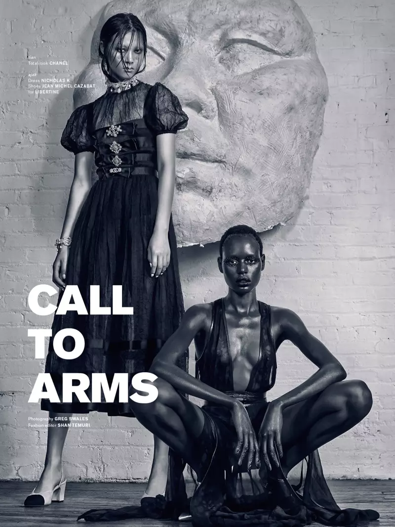 Tian Yi a Ajak Deng pózujú pre Archetype #4