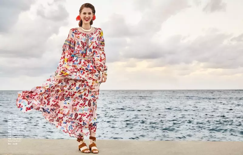 Η Anais Pouliot μοντελοποιεί πολύχρωμα στυλ στην Κούβα για τη Vogue Taiwan