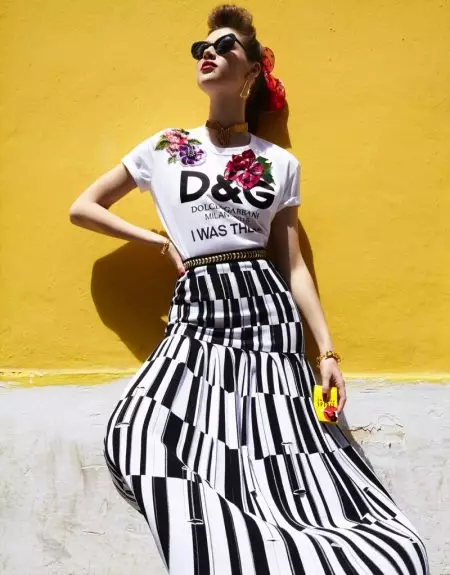 Anais Pouliot modeluje barevné styly na Kubě pro Vogue Taiwan