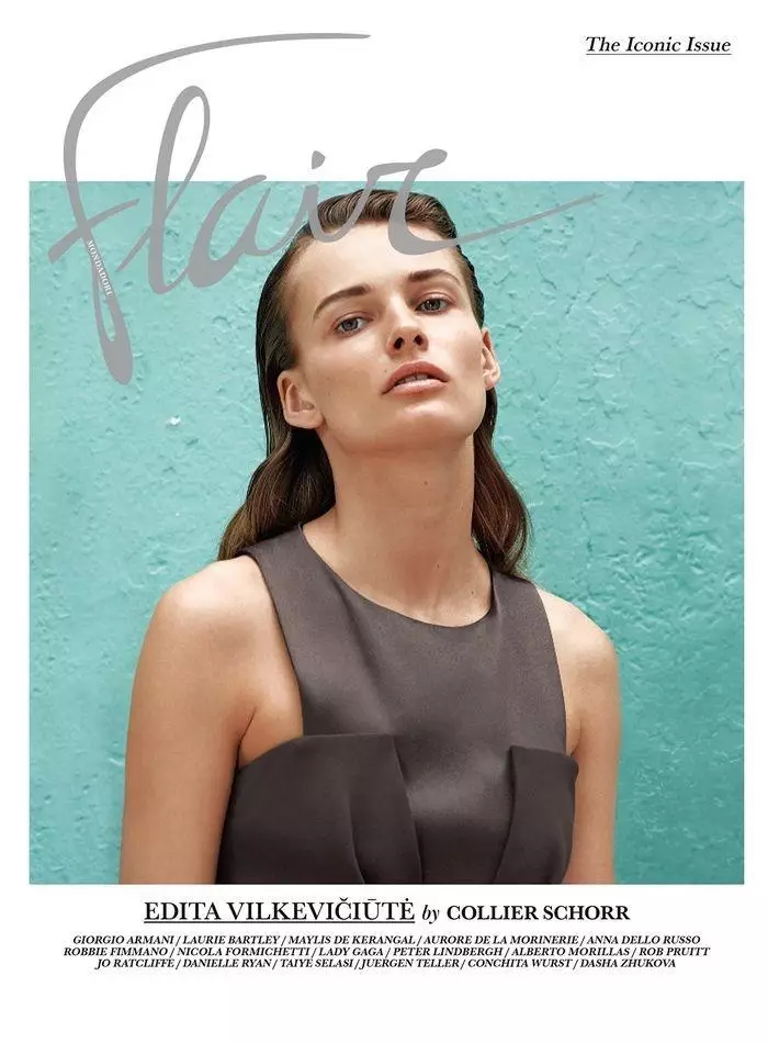 Edita Vilkeviciute 登上 2015 年 5 月的 Flair 封面