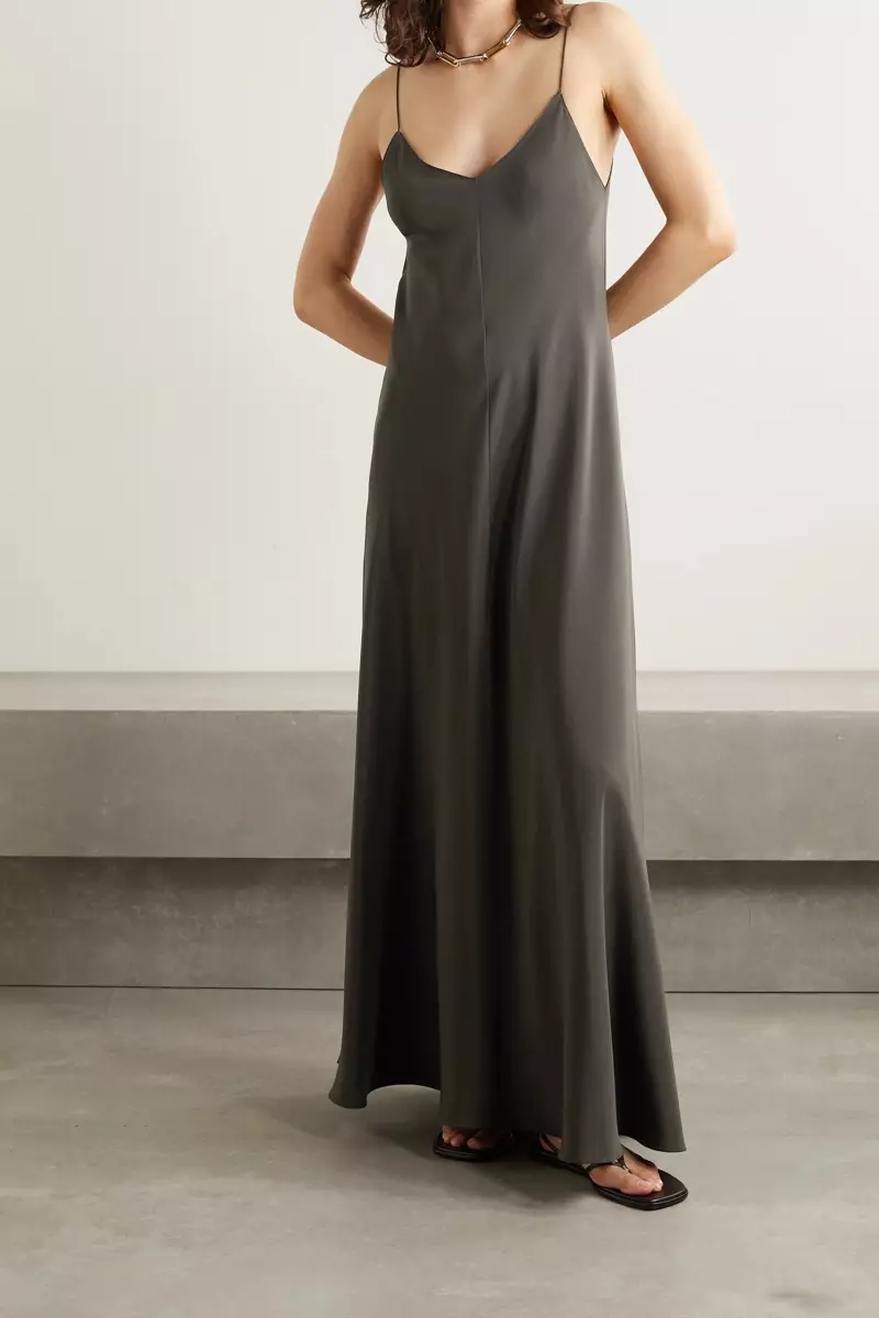 The Row Edi Silk Crepe Chine Maxi Dress $2,350