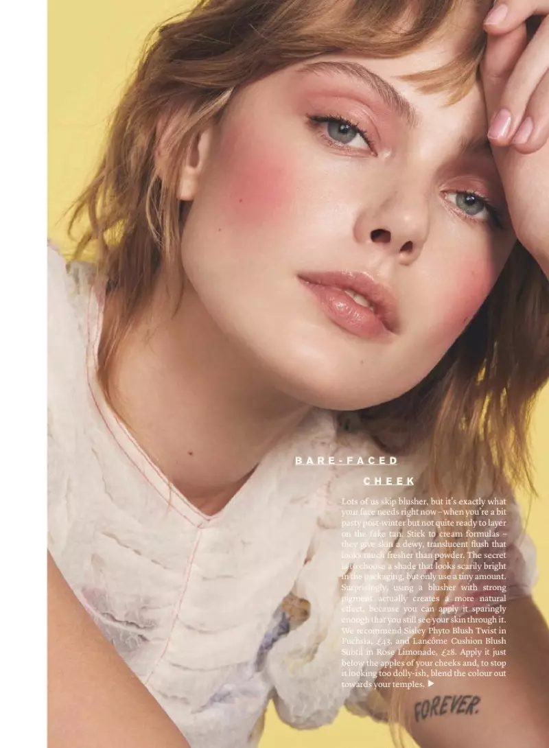 Frida Gustavsson Người mẫu Xu hướng làm đẹp mùa xuân cho Marie Claire Vương quốc Anh