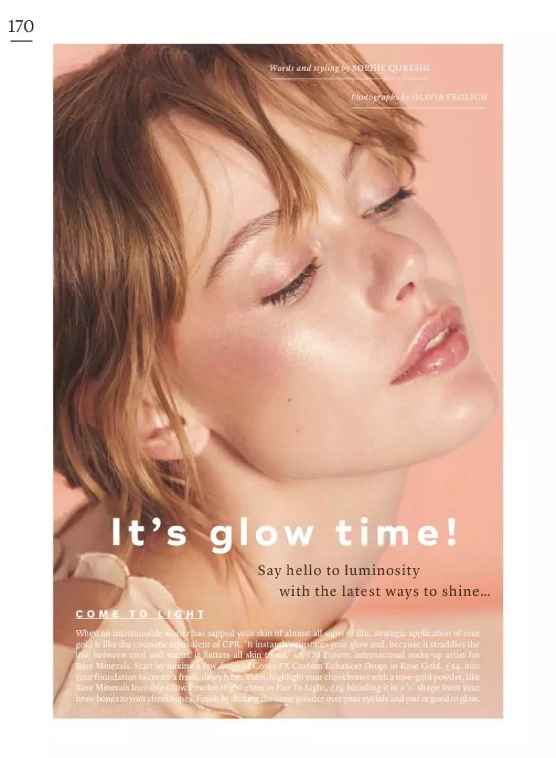 Frida Gustavsson សម្តែងនៅក្នុង Marie Claire UK ចេញផ្សាយខែឧសភា