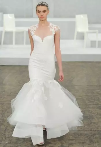 Monique Lhuillier urang Bridal 2015 Koléksi nyaéta Implengan Kawinan