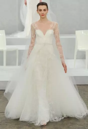 Monique Lhuillier-en Bridal 2015 Bilduma Ezkontza Fantasia bat da