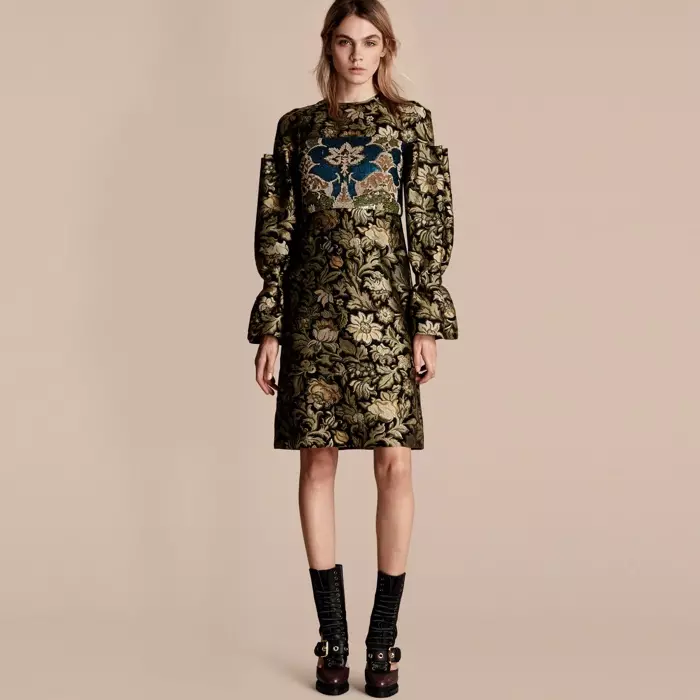 Burberry Floral Tapestry Fil Coupe Sequin Dress