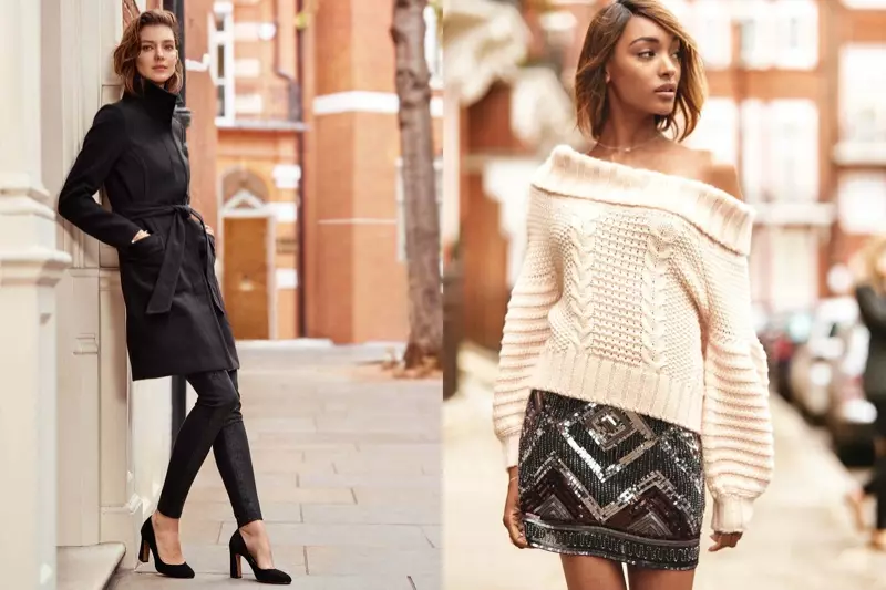 Jourdan Dunn + Kati Nescher Модел H&M’s Soft Layering