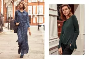 Jourdan Dunn + Kati Nescher eredua H&Mren Soft Layering