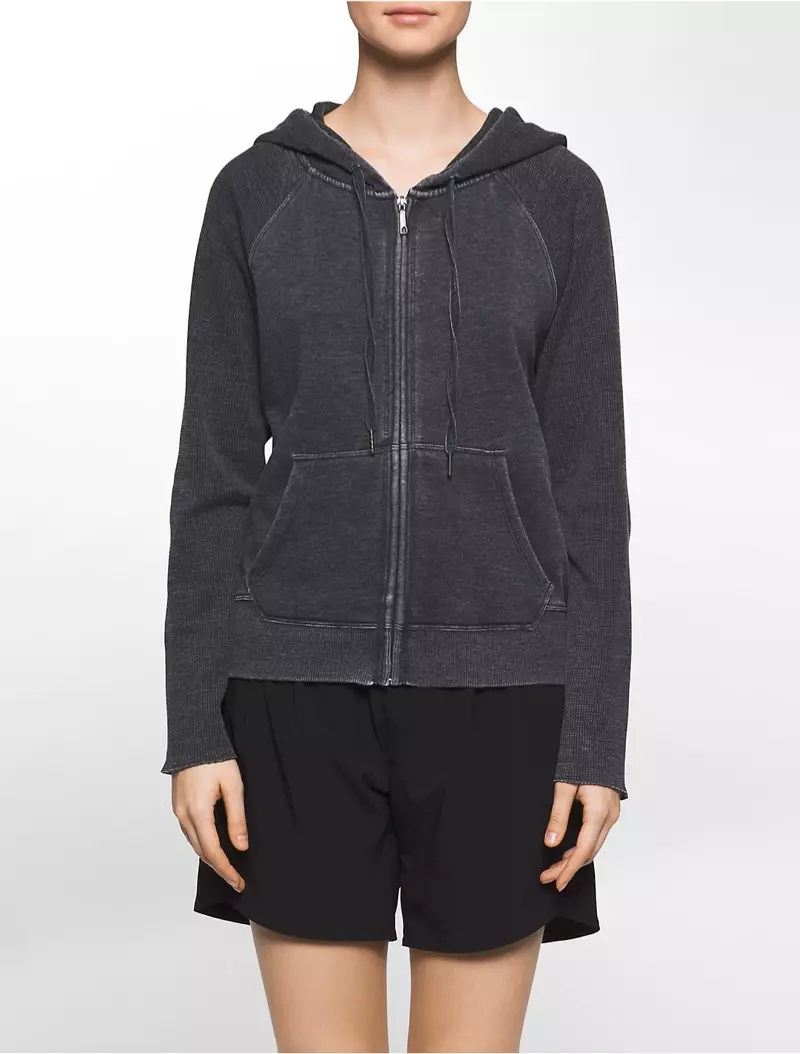 Calvin Klein Performance-sweatshirt met gemengde media en capuchon