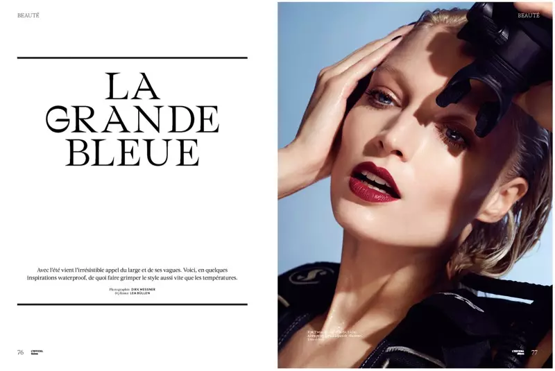 Melissa Tammerijn модели Scuba Chic Beauty Looks за L’Officiel Suisse