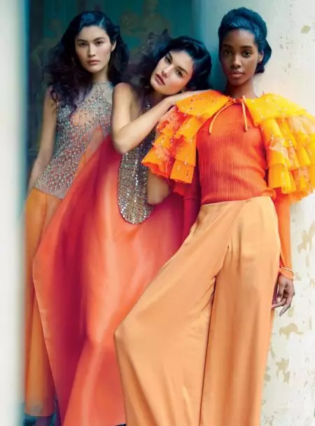 Ophelie, Sui & Tami Mangrupa Visi Ethereal pikeun Harper's Bazaar UK