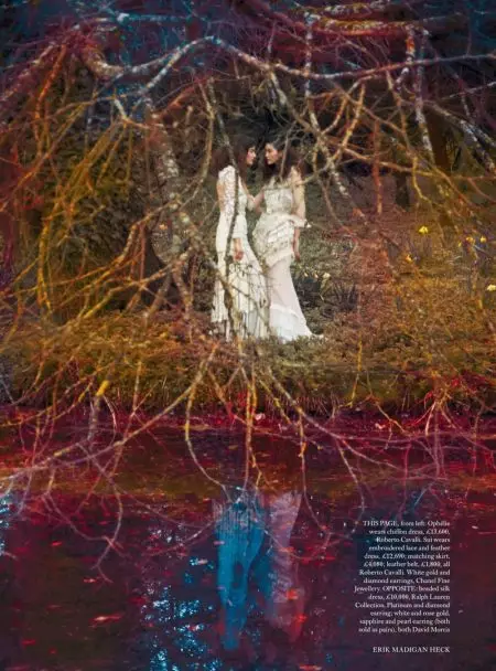 Ophelie, Sui en Tami binne etheryske fisioenen foar Harper's Bazaar UK