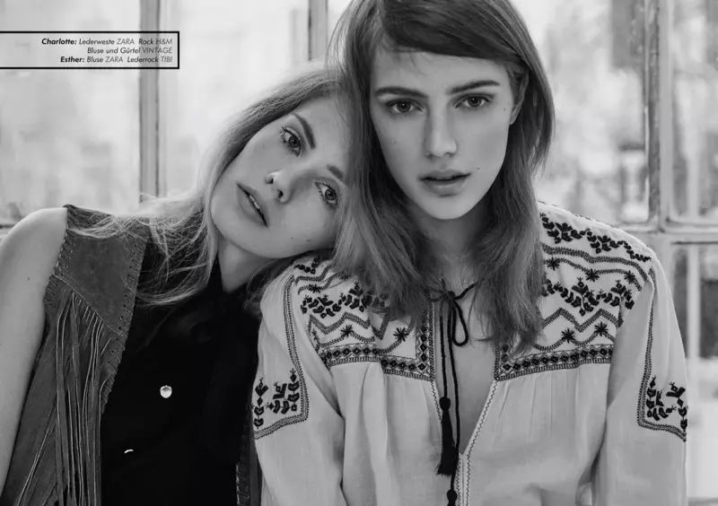 The Girls of Modelwerk Go Bohemian for 20th Anniversary Magazine