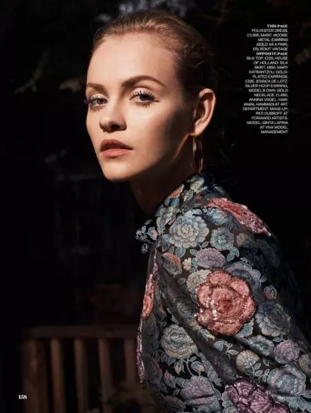 Ginta Lapina Lounges in Retro-Inspired Looks for ELLE UK