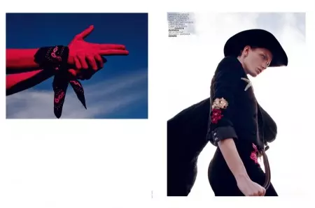 Texgirl: Nagi Sakai captura el estilo occidental para Marie Claire Italia