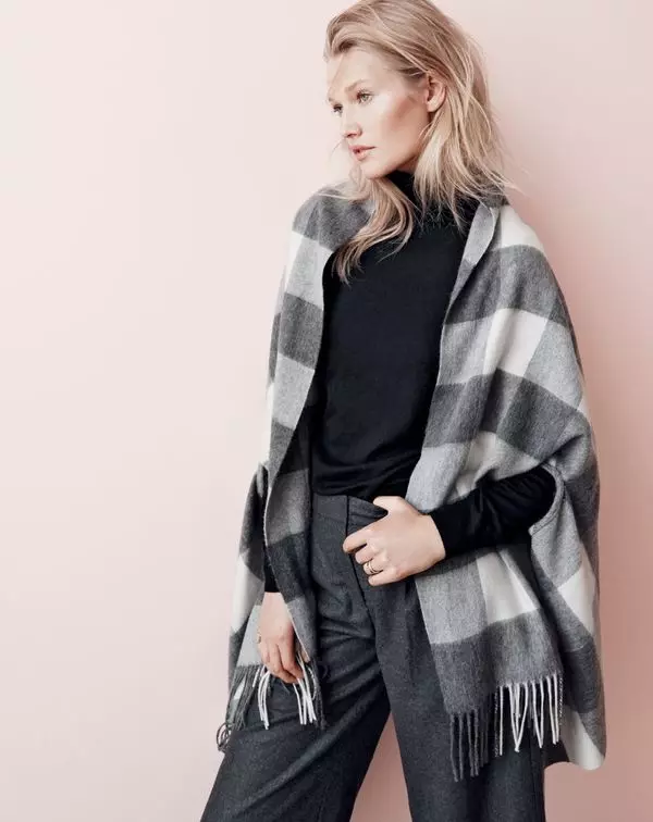 J. Crew Cape-Scarf in Oversized Plaid