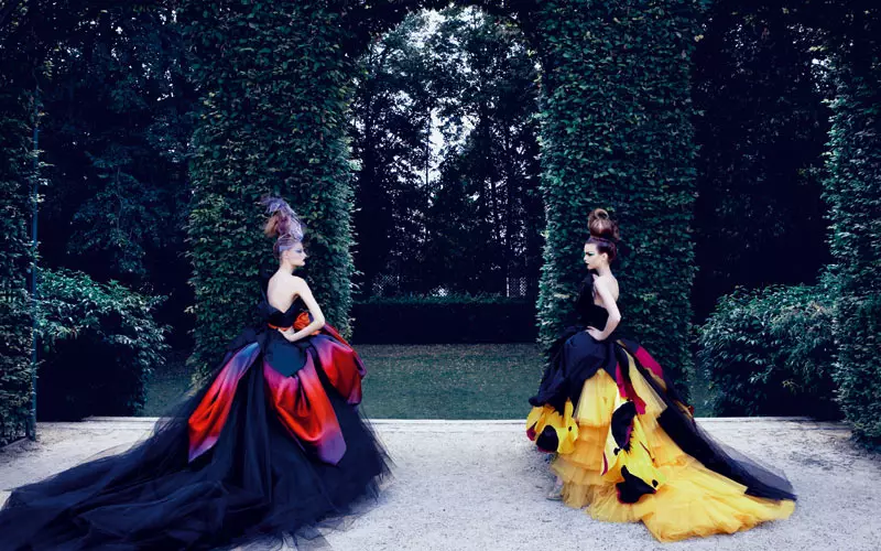 Sasha Pivovarova, Magdalena Frackowiak, Jac Jagaciak ir Maryna Linchuk Patricko Demarchelier filme „Dior Couture“