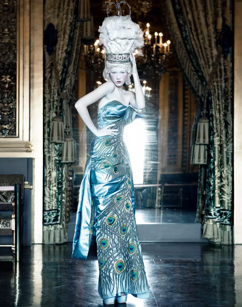 Sasha Pivovarova, Magdalena Frackowiak, Jac Jagaciak និង Maryna Linchuk ក្នុង Dior Couture ដោយ Patrick Demarchelier