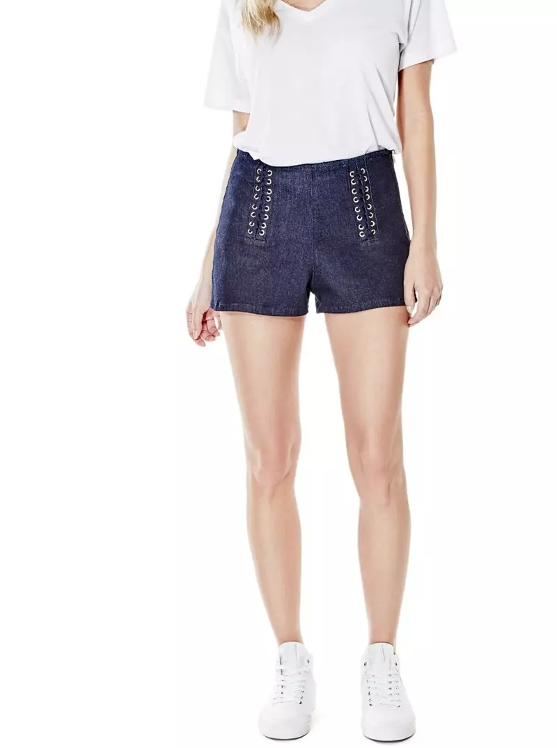 Guess Ashlee Push-Up Lace Denim Shorts