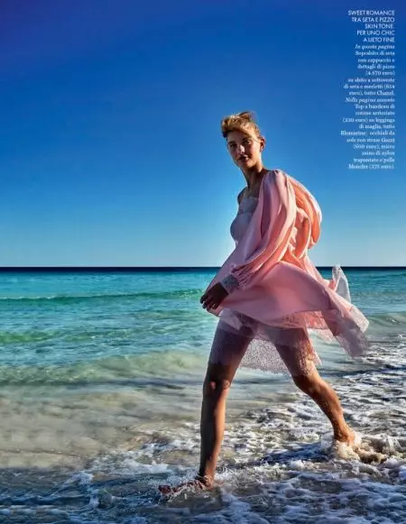 Patricia van der Vliet Looks Pretty in Pink for ELLE Italy