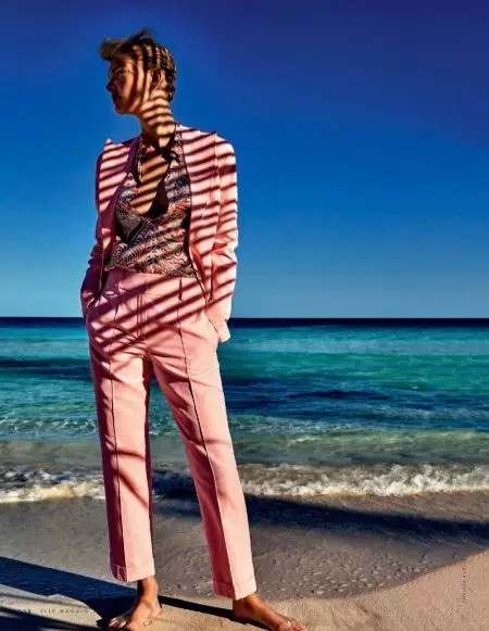 Patricia van der Vliet Looks Pretty in Pink for ELLE Italy