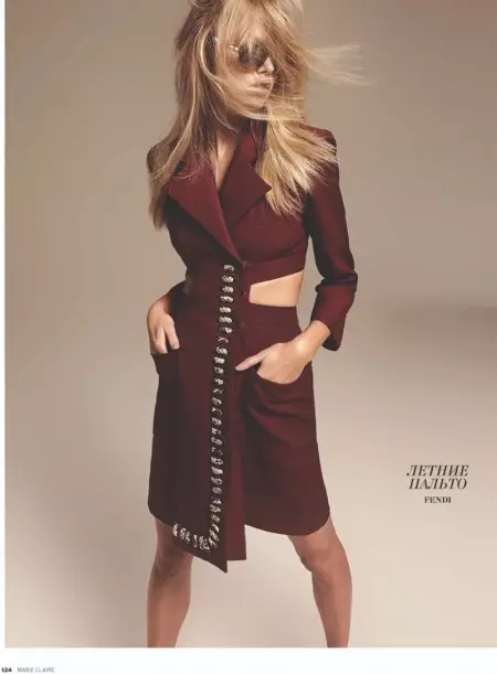 Emma Stern Nielsen Modeller Fréijoer Trends zu Marie Claire Russland