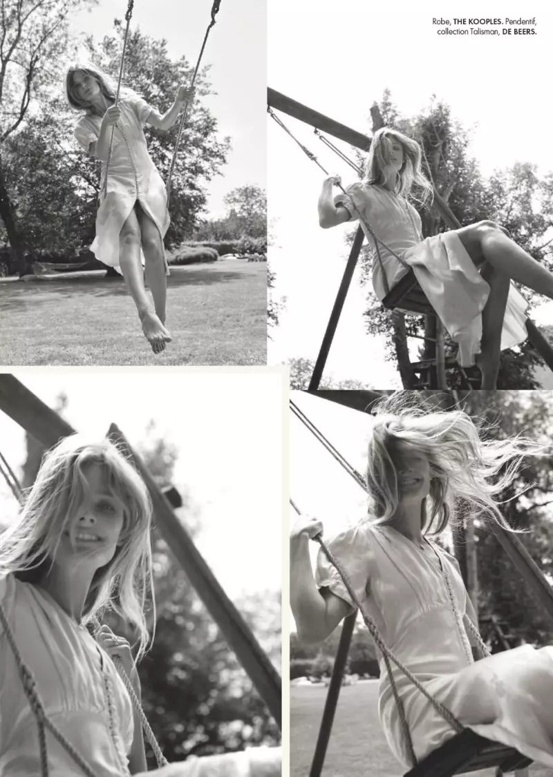 Constance Jablonski posa con estilos chic de verano para ELLE Francia