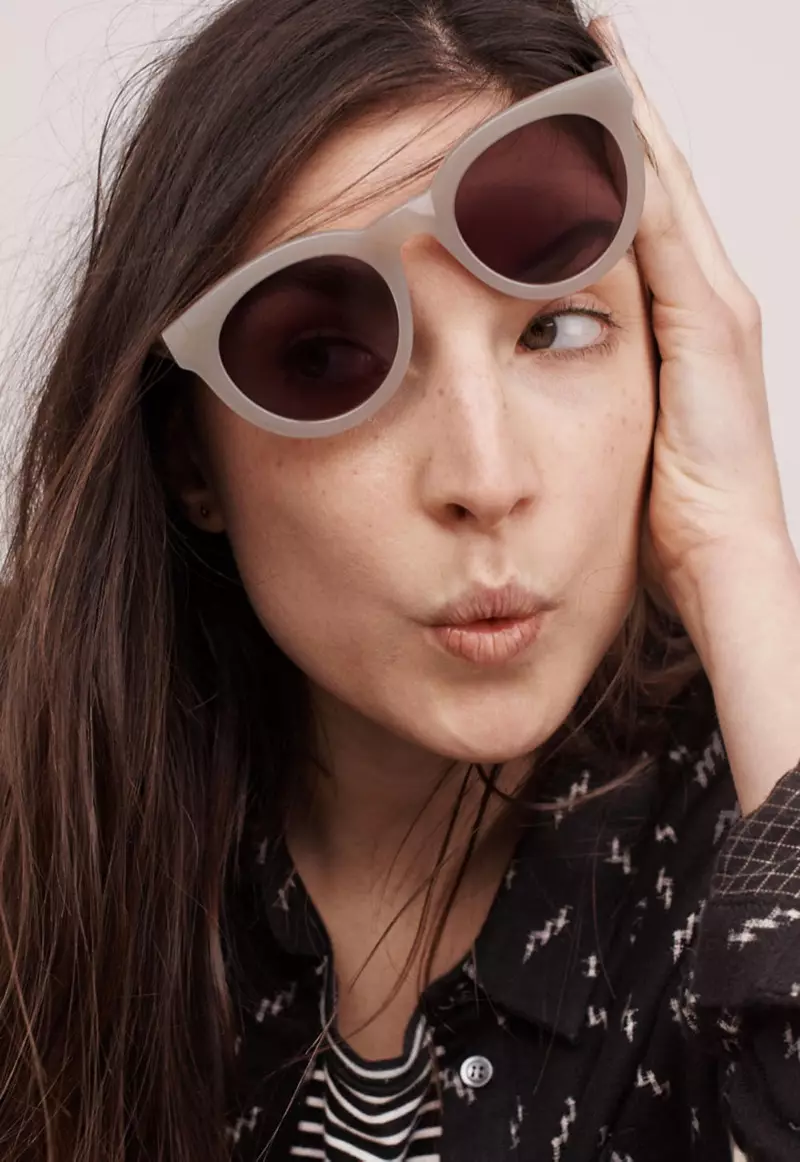 Gafas de sol Madewell Halliday en Milky Pumice