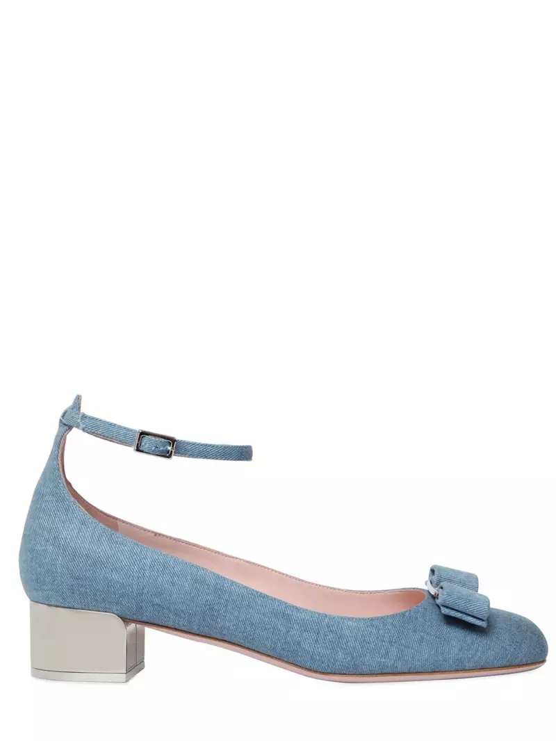 Salvatore Ferragamo Feluna Cotton Denim Pumps