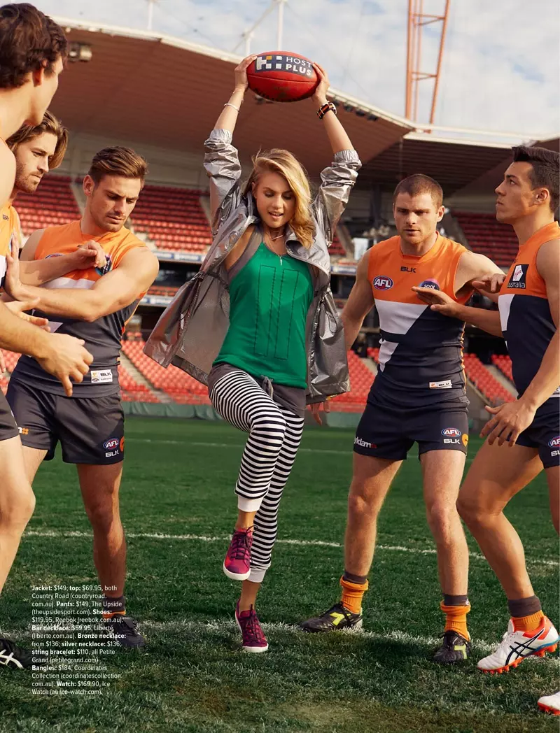 Elyse Knowles kļūst sportisks Cosmopolitan Australia