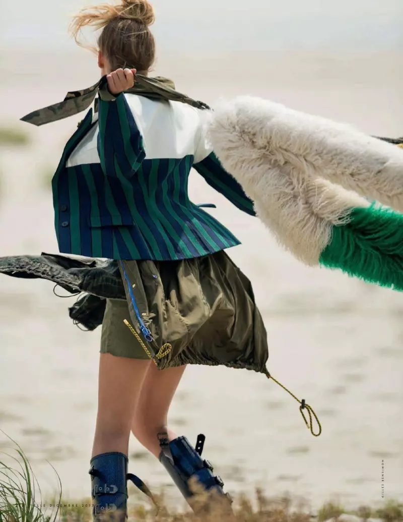 Toni Garrn Layers Up in Cold Weather Looks para sa ELLE Italy