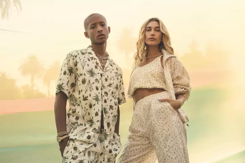 Jaden Smith og Hailey Baldwin leika í herferðinni Levi's Festival 2020.