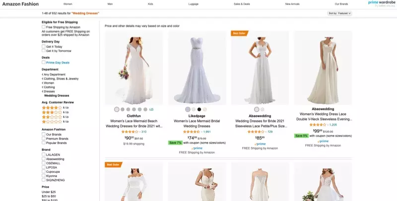 Amazon Wedding Dresses