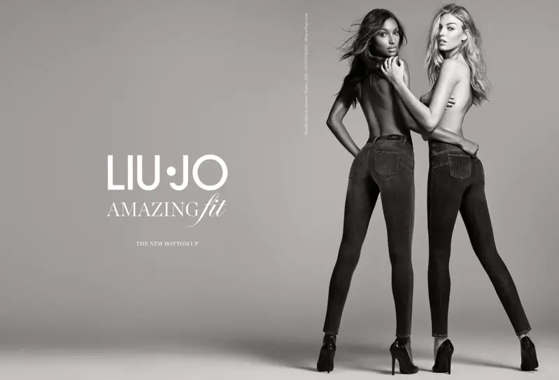 Jasmine Tookes en Martha Hunt gaan topless in Liu Jo se lente-somer 2017-advertensieveldtog