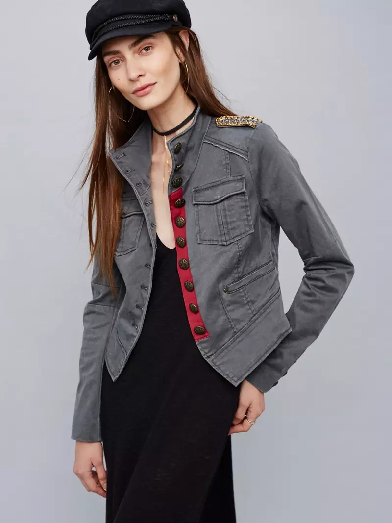 Free People Shrunken Officer Jacket