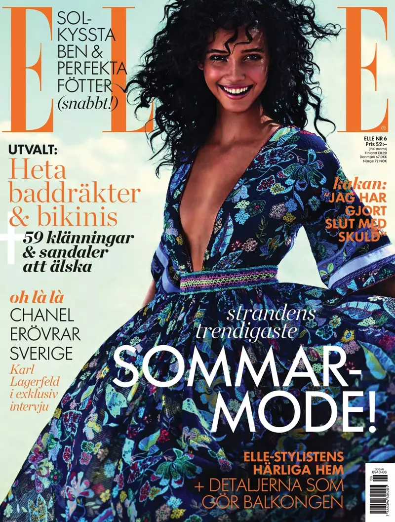 Cora Emmanuel në kopertinën e ELLE Sweden qershor 2016